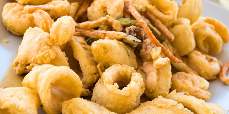 cena di pesce in frittura